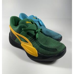 PUMA Rise Nitro Dominayton PE Basketball Shoes Blue Green Men's Sz 10 *NEW* $130